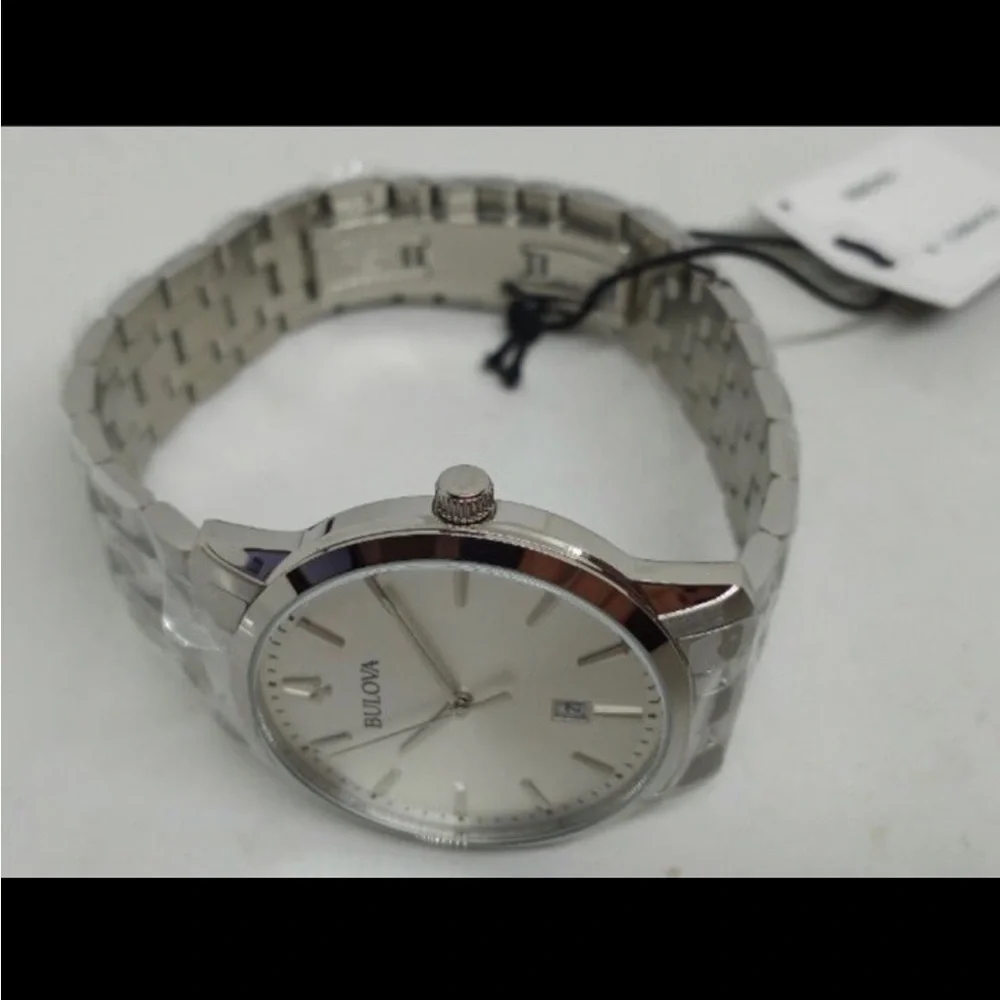 New Bulova Watch Men Qualtz Sutton 96B342 Men’s 40mm Date Works NWT. - Picture 7 of 15